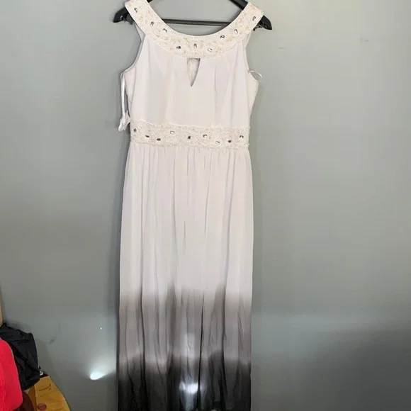 Alex Evenings | Dresses | Ombr White Formal Gown With Sequinsbeading Detail  | Poshmark